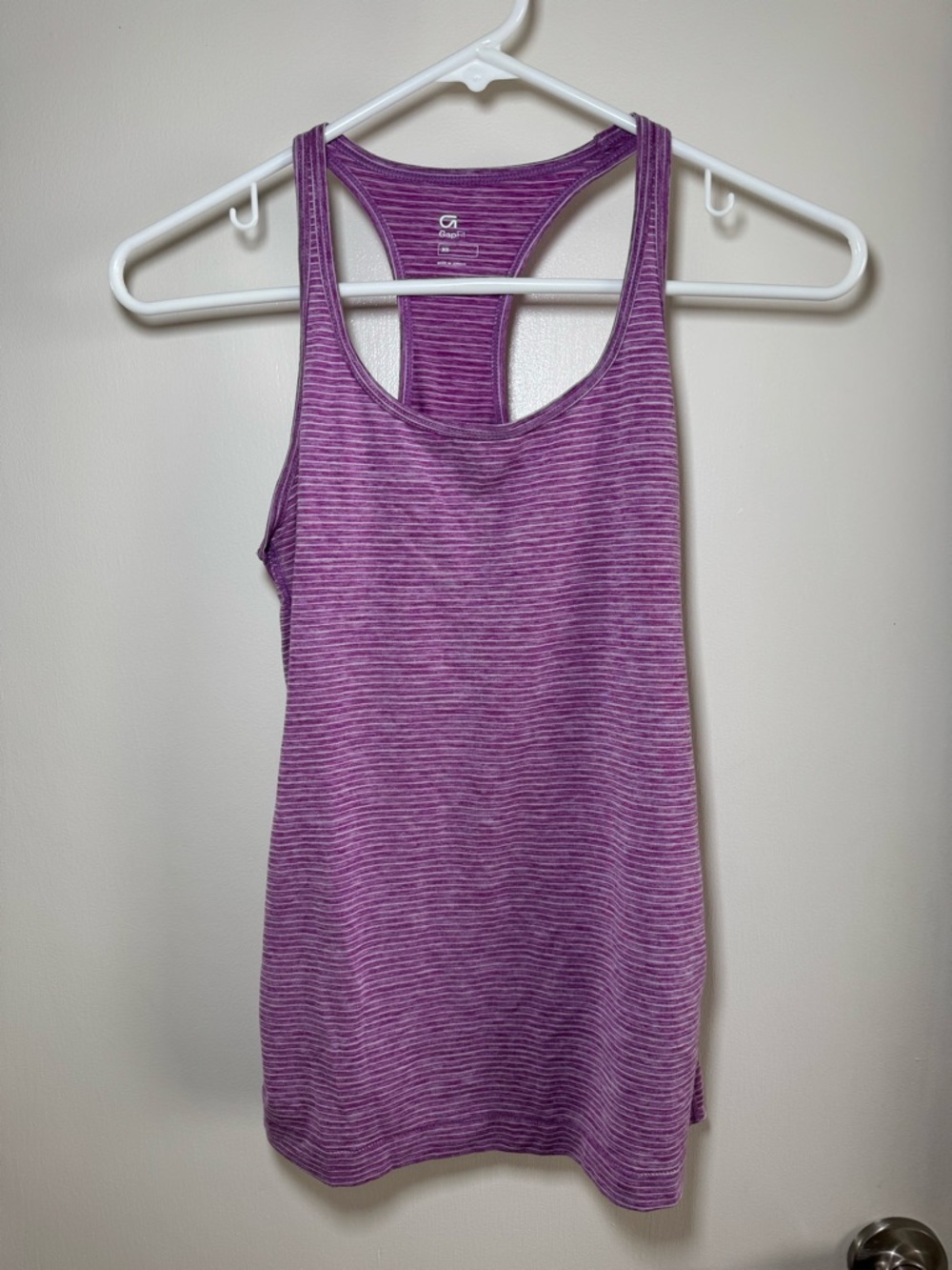 GAP Purple Striped Racerback Tank